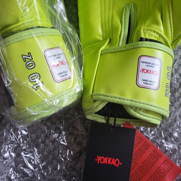 "YOKKAO" - Boxing Gloves 10oz / 100% Genuine Cowhide Leather - Picture 8 of 12